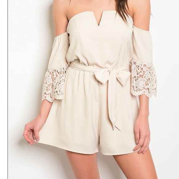 KHAKI CHOKER ROMPER @LAST ONE - Picture 7 of 7